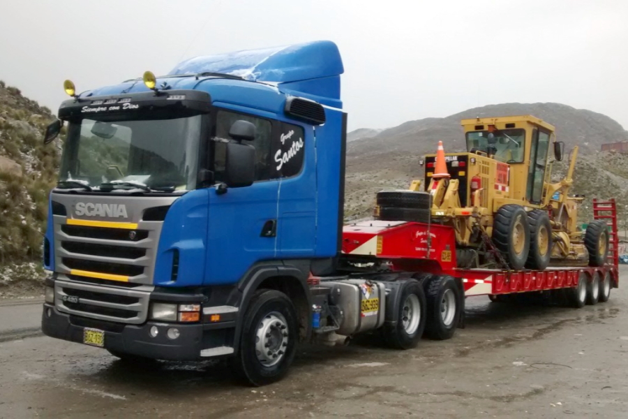 Heavy haulage truck on the road
